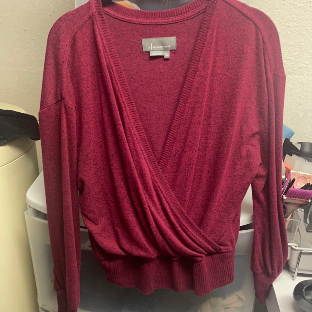 I thin wraparound sweater